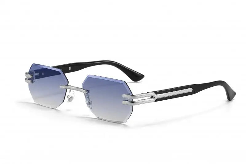 Rahmenlose Polygon-Sonnenbrille – UV400