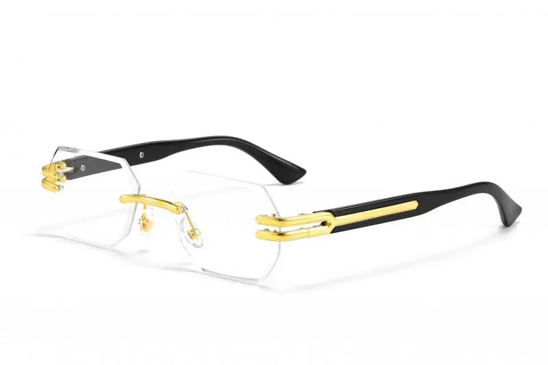 Rahmenlose Polygon-Sonnenbrille – UV400