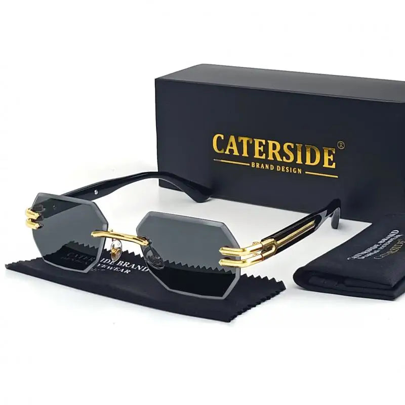 Rahmenlose Polygon-Sonnenbrille – UV400