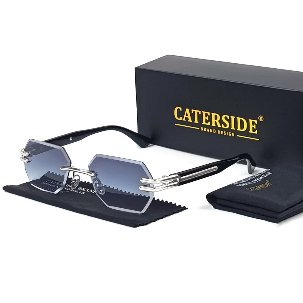 Rahmenlose Polygon-Sonnenbrille – UV400