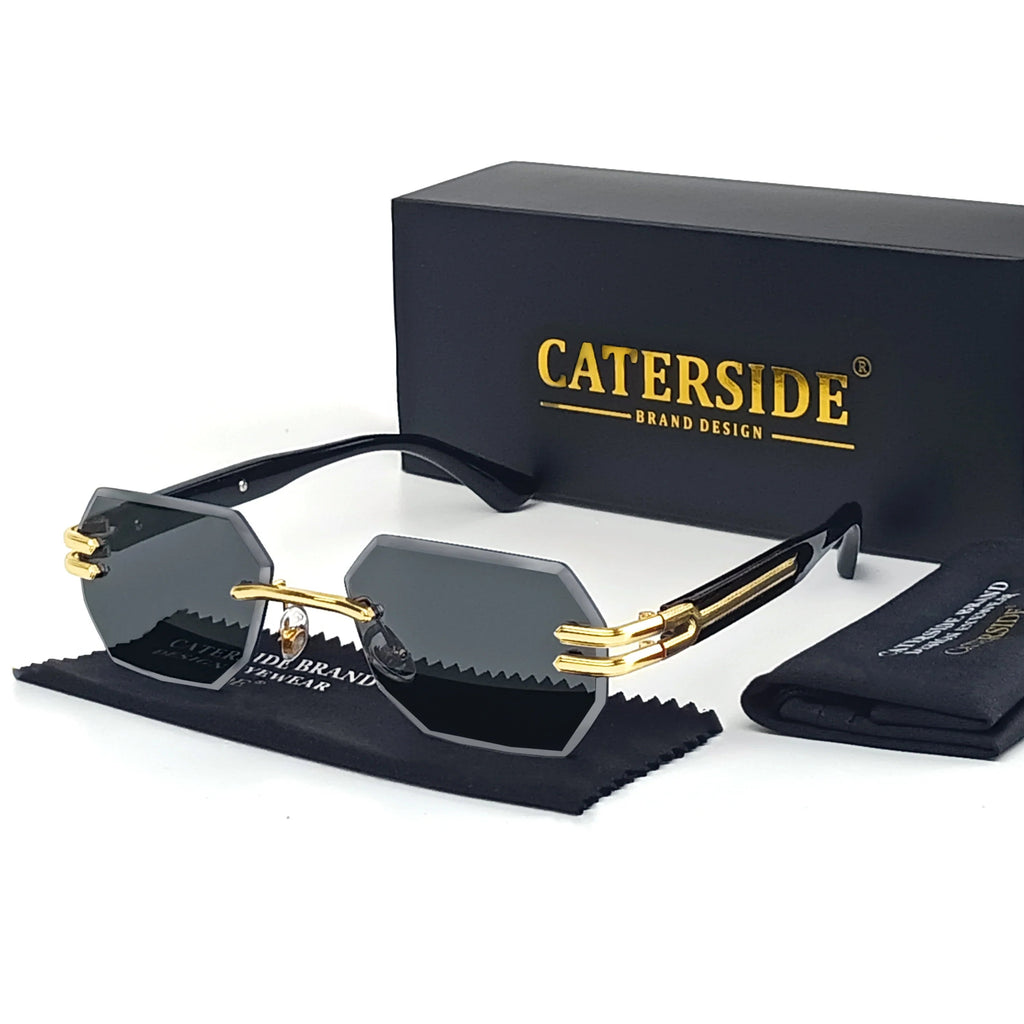 Rahmenlose Polygon-Sonnenbrille – UV400