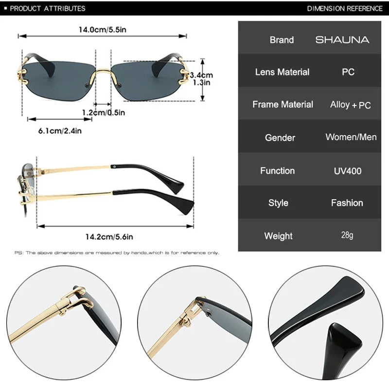 Rahmenlose Sonnenbrille - UV400