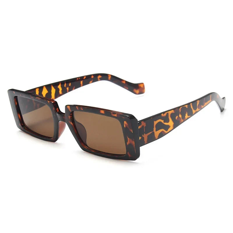 Rectangle Sonnenbrille – Leopard, UV400