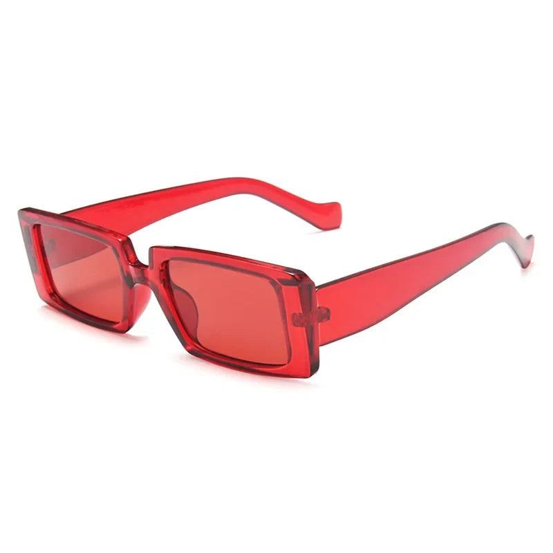 Rectangle Sonnenbrille – Rot, UV400