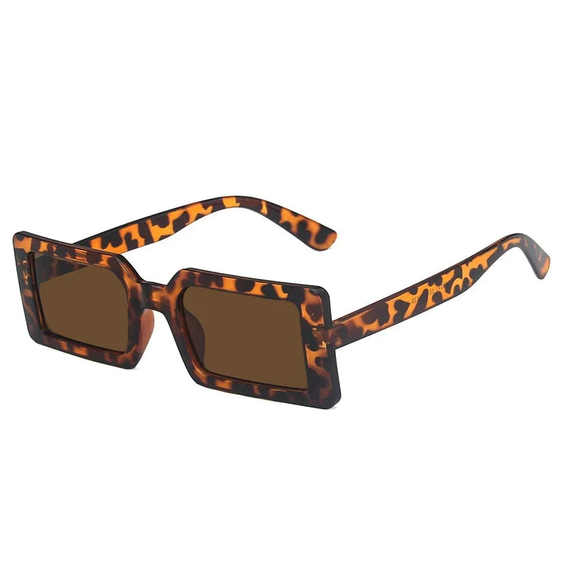 Rectangle Sonnenbrille – Leopard, UV400