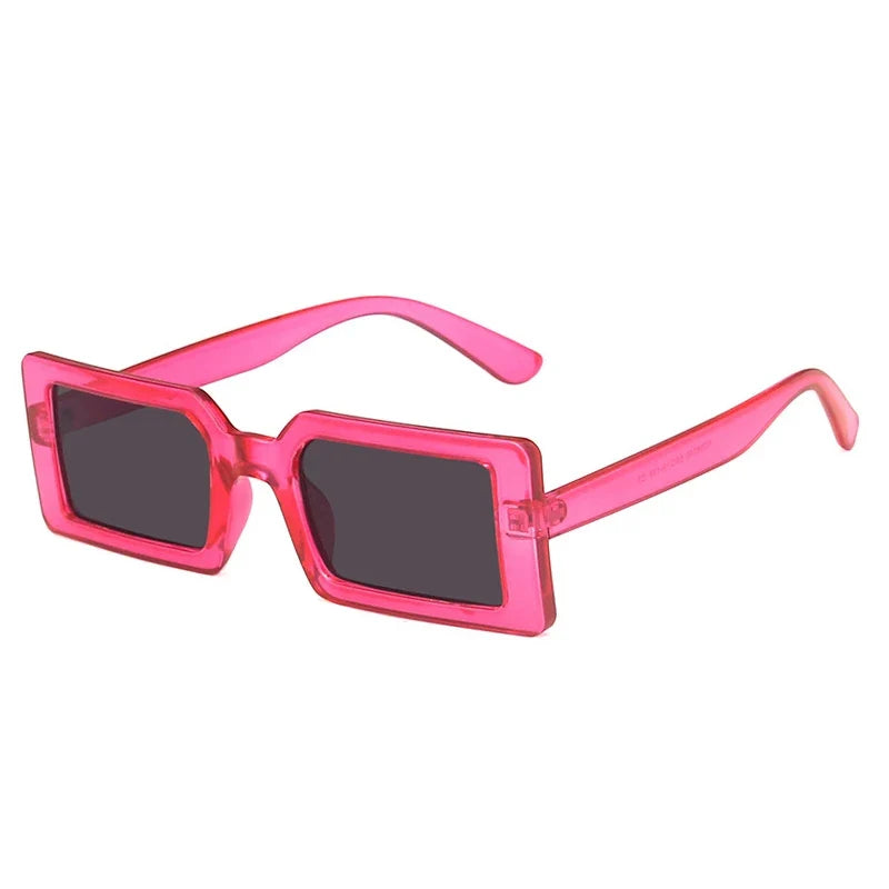 Rectangle Sonnenbrille – Pink Grau, UV400