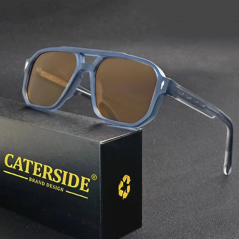 Retro-Sonnenbrille mit Doppelsteg – UV400