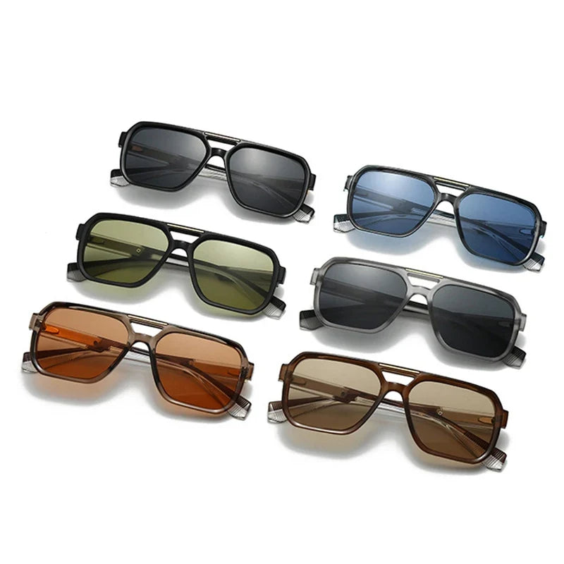 Retro Double Bridge Sonnenbrille – UV400