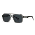 Retro Double Bridge Sonnenbrille – Grau, UV400