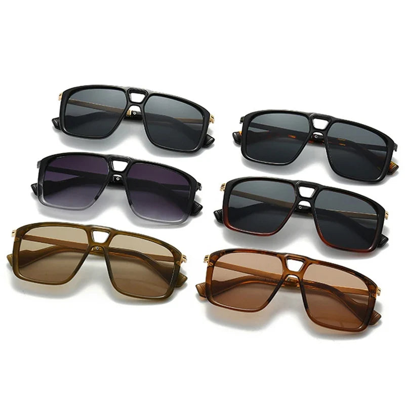 Retro Double Bridge Sonnenbrille – UV400