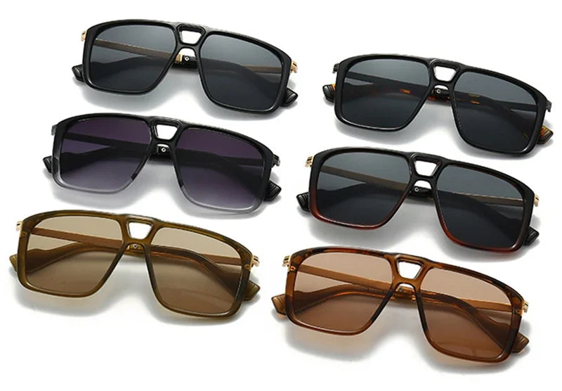 Retro Double Bridge Sonnenbrille – UV400