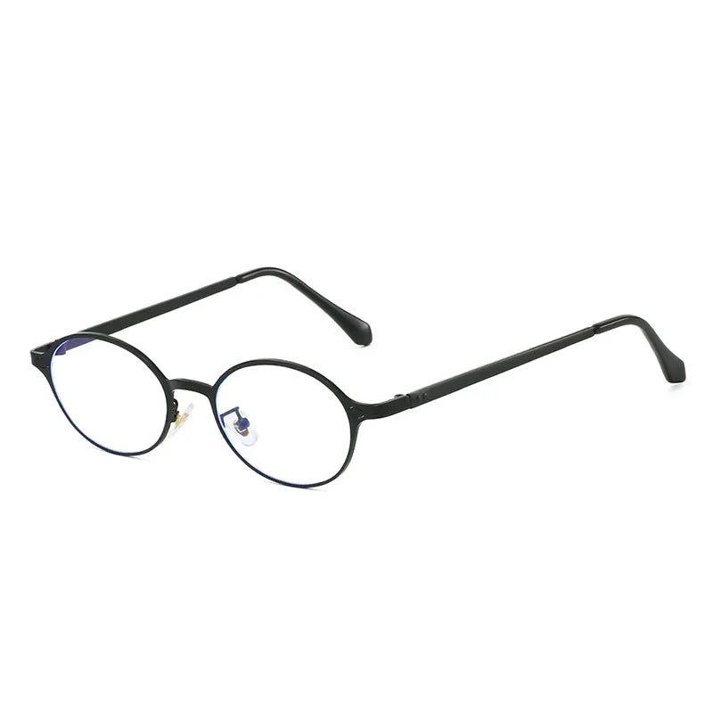 Retro Oval Metall-Sonnenbrille – UV400