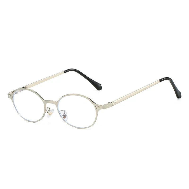 Retro Oval Metall-Sonnenbrille – UV400