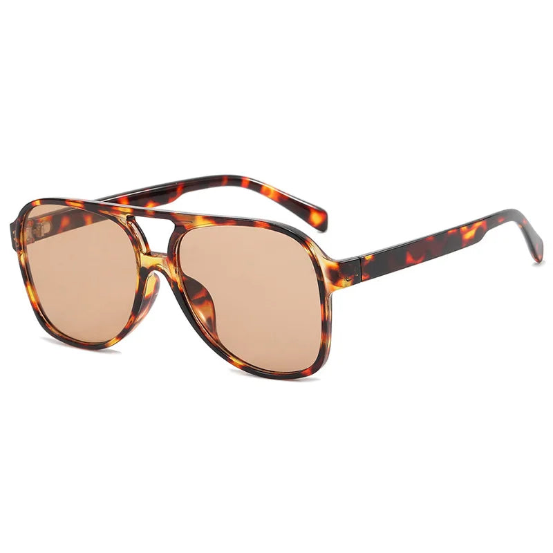 Retro Pilot Sonnenbrille – Amber, UV400
