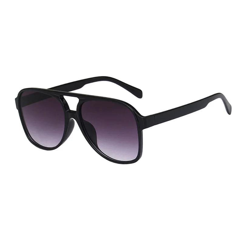 Retro Pilot Sonnenbrille – Grau Verlauf, UV400