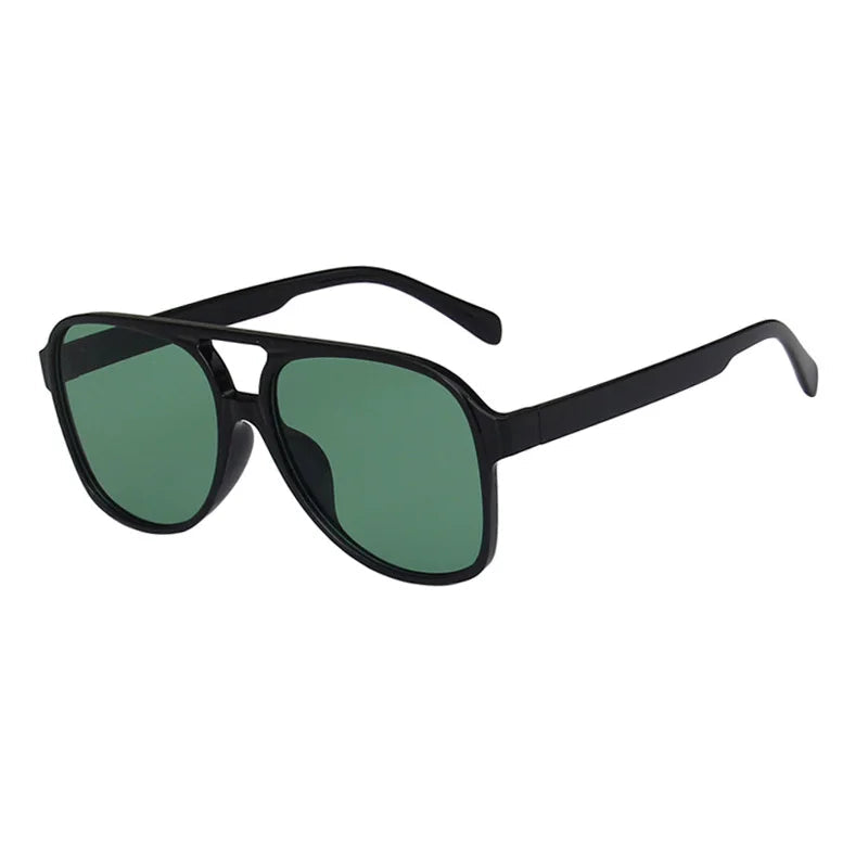 Retro Pilot Sonnenbrille – Grün, UV400