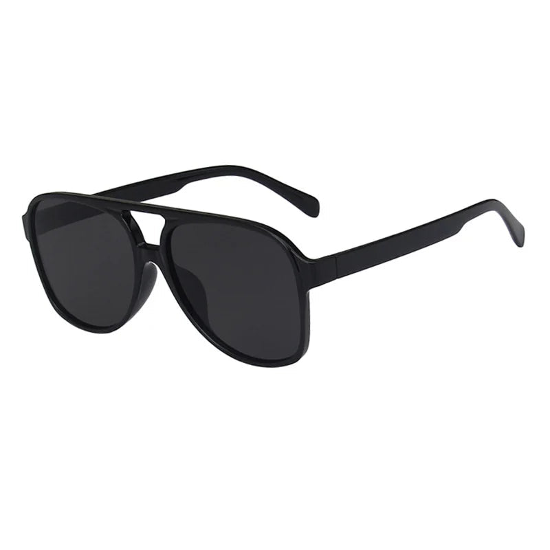 Retro Pilot Sonnenbrille – Schwarz Grau, UV400