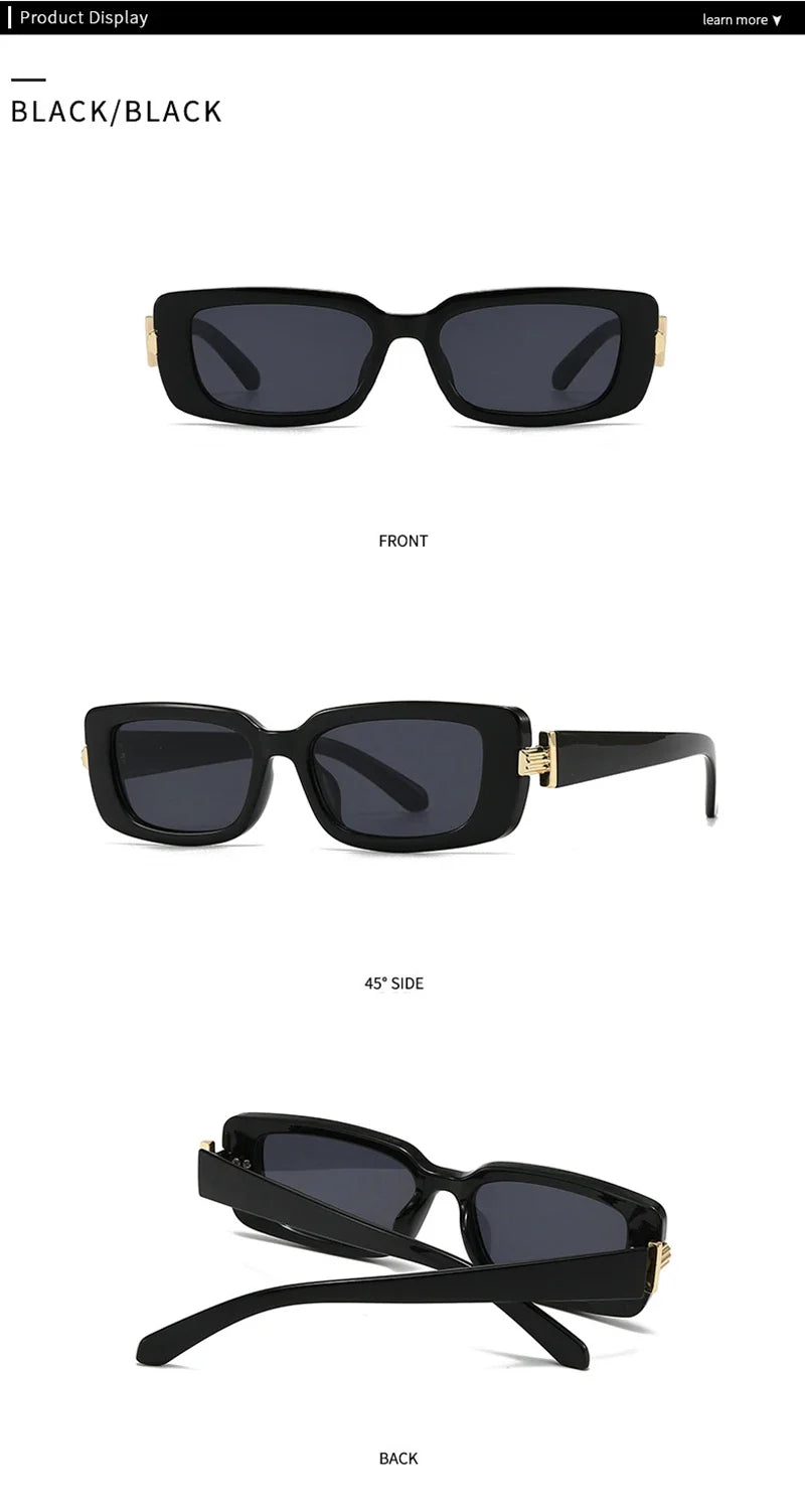 Retro Rechteck-Sonnenbrille - UV400
