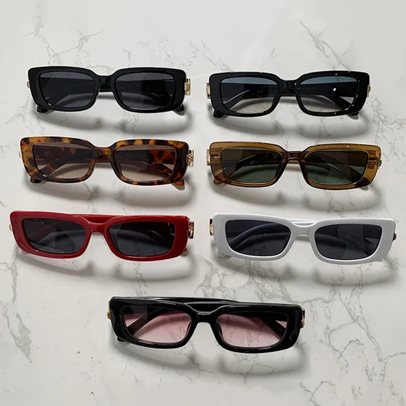 Retro Rechteck-Sonnenbrille - UV400