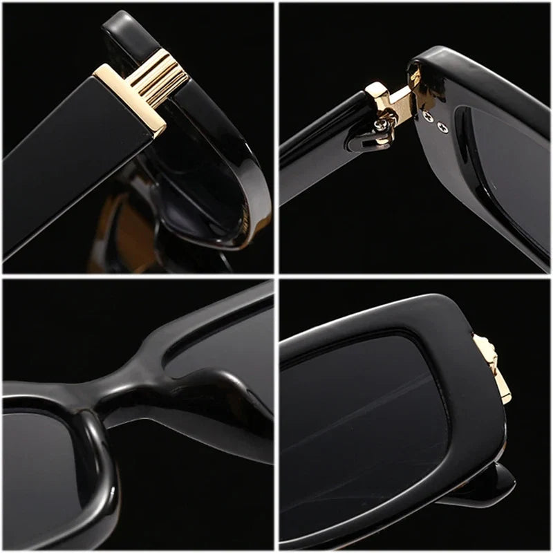 Retro Rechteck-Sonnenbrille - UV400