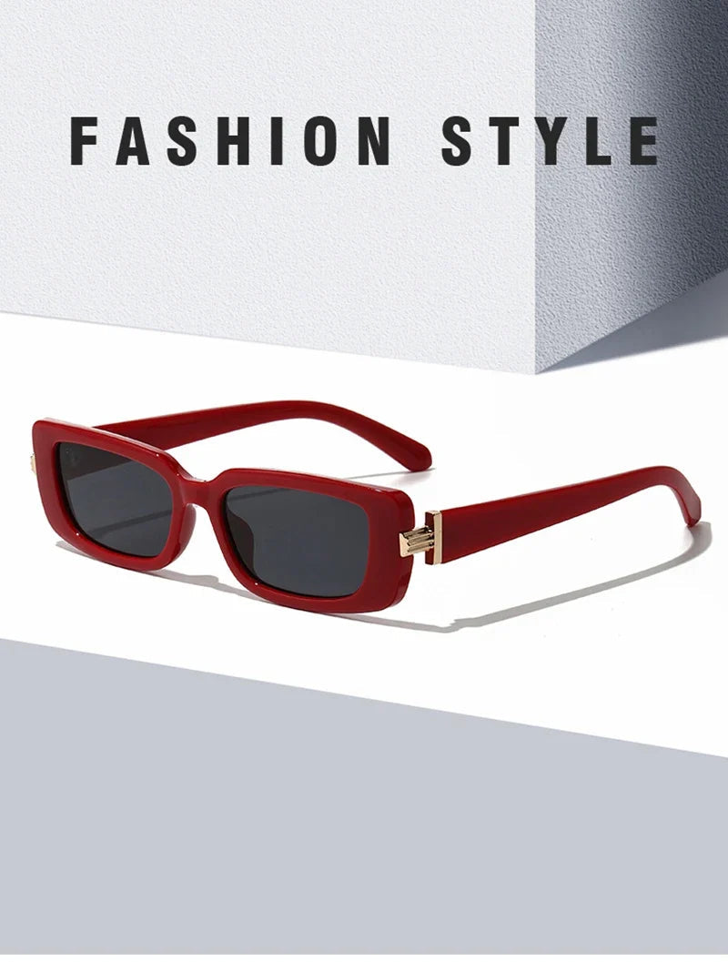 Retro Rechteck-Sonnenbrille - UV400