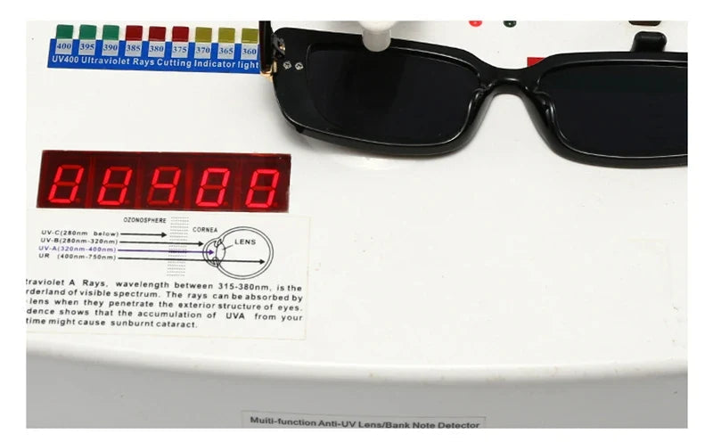 Retro Rechteck-Sonnenbrille - UV400