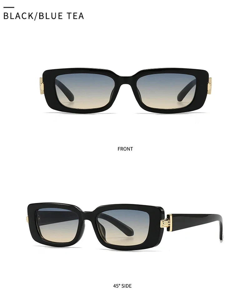 Retro Rechteck-Sonnenbrille - UV400