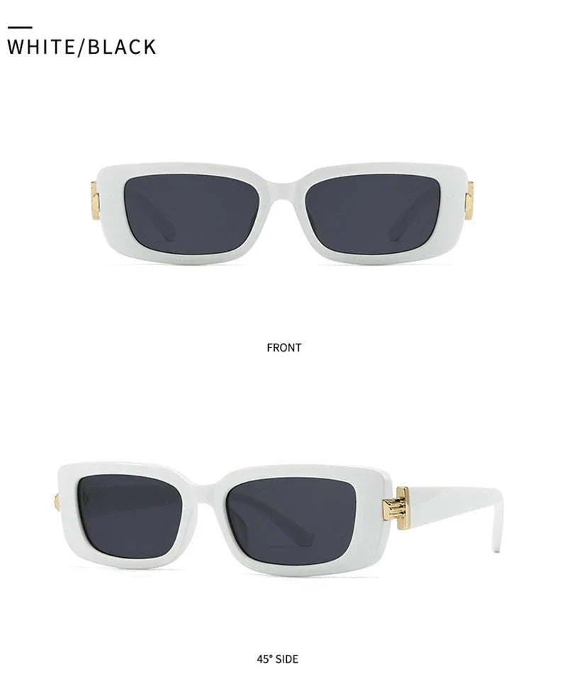 Retro Rechteck-Sonnenbrille - UV400