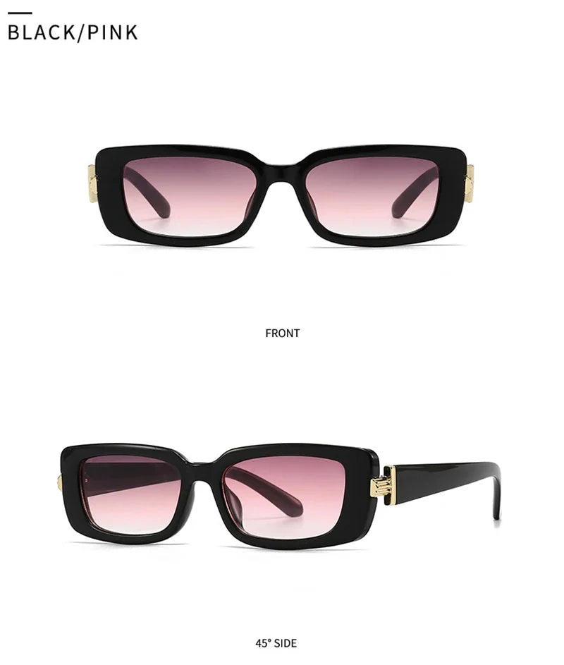 Retro Rechteck-Sonnenbrille - UV400