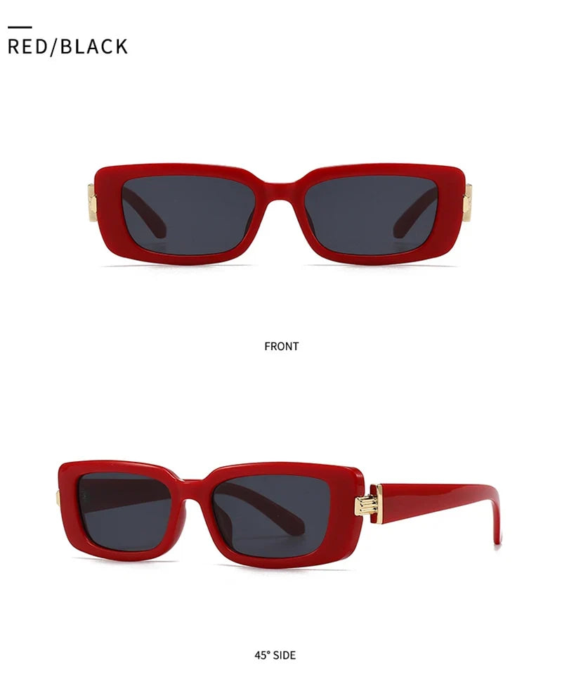 Retro Rechteck-Sonnenbrille - UV400