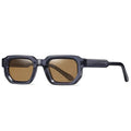 Retro Rectangle Sonnenbrille – Braun, UV400