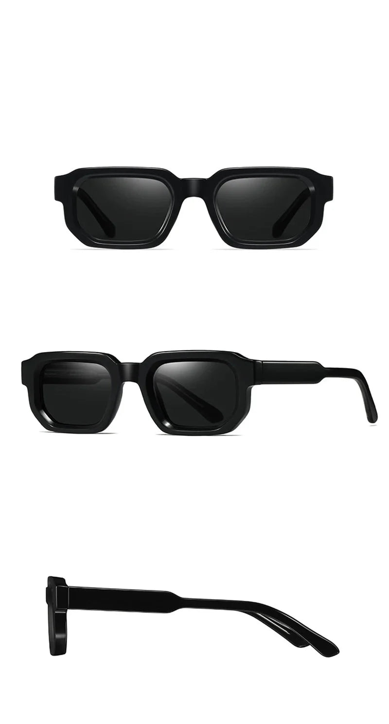 Retro Rectangle Sonnenbrille – Detailansicht 1, UV400