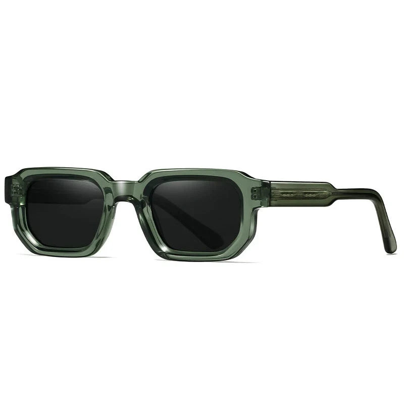 Retro Rectangle Sonnenbrille – Grün, UV400