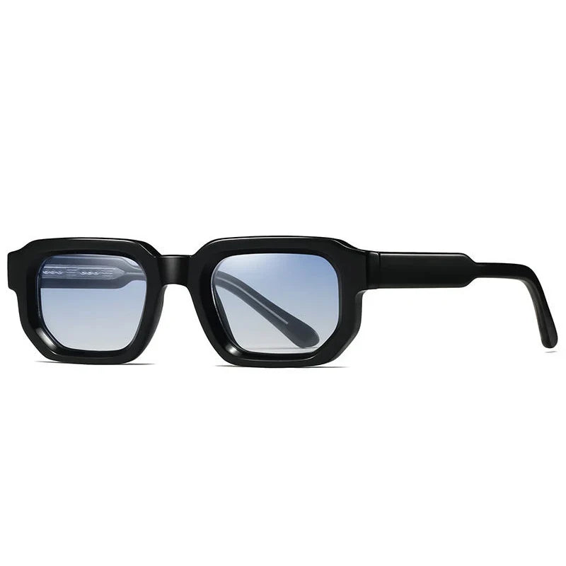 Retro Rectangle Sonnenbrille – Hellblau, UV400