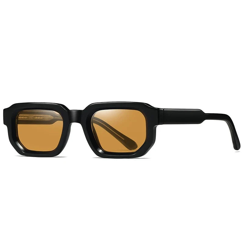 Retro Rectangle Sonnenbrille – Orange, UV400