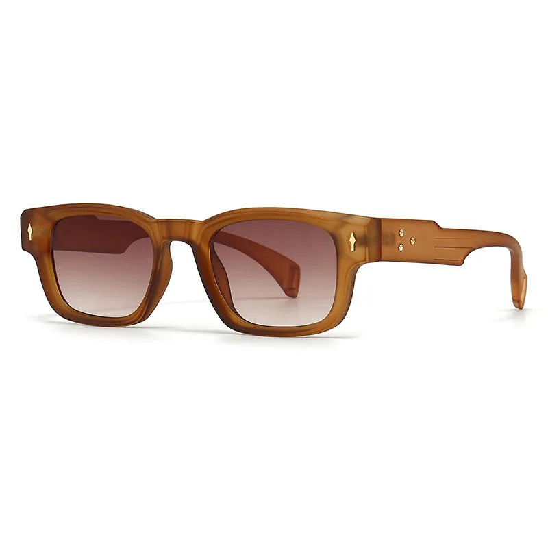 Retro Rivets Sonnenbrille – Braun, UV400