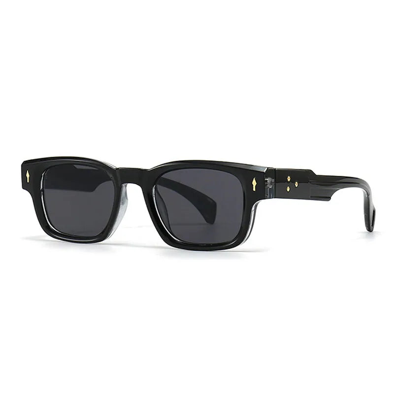 Retro Rivets Sonnenbrille – Schwarz, UV400
