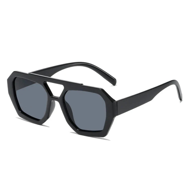 Retro Sonnenbrille – Schwarz Grau, UV400