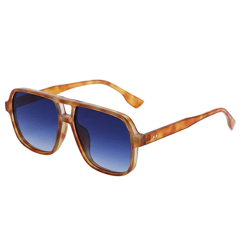 Retro Sonnenbrille mit Doppelsteg – UV400