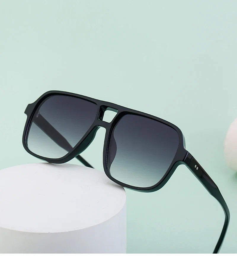 Retro Sonnenbrille mit Doppelsteg – UV400