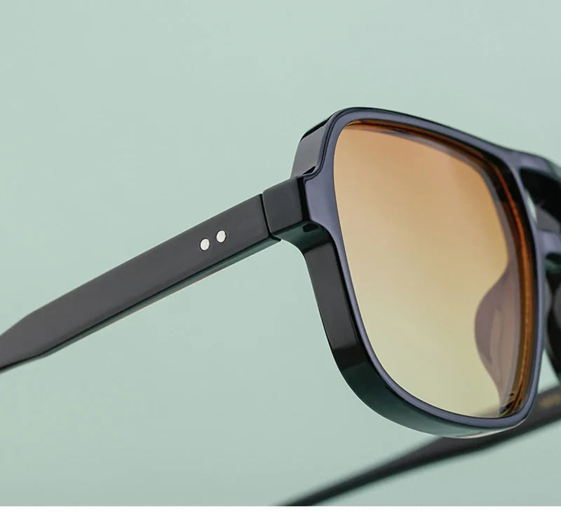 Retro Sonnenbrille mit Doppelsteg – UV400