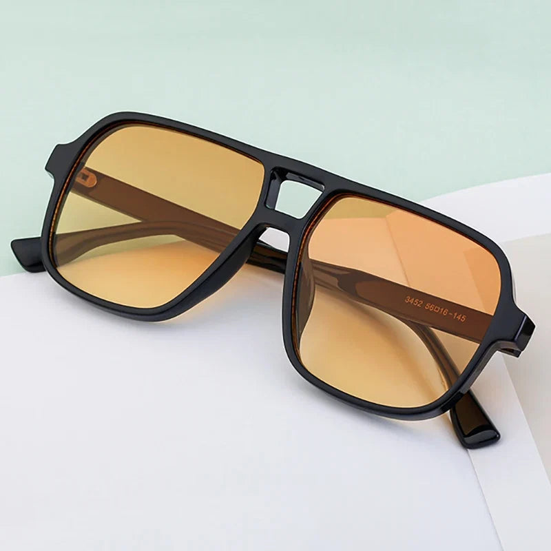 Retro Sonnenbrille mit Doppelsteg – UV400