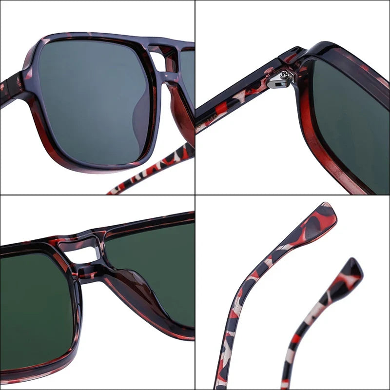 Retro Sonnenbrille mit Doppelsteg – UV400