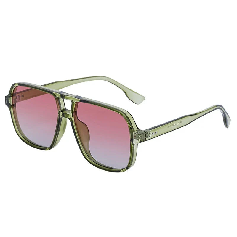 Retro Sonnenbrille mit Doppelsteg – UV400