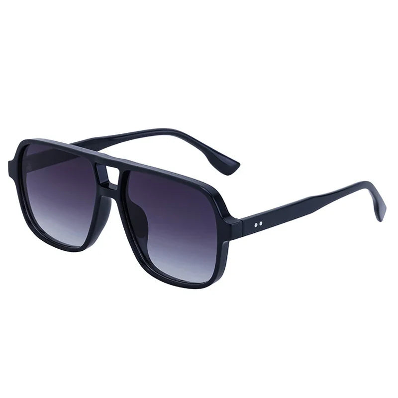 Retro Sonnenbrille mit Doppelsteg – UV400
