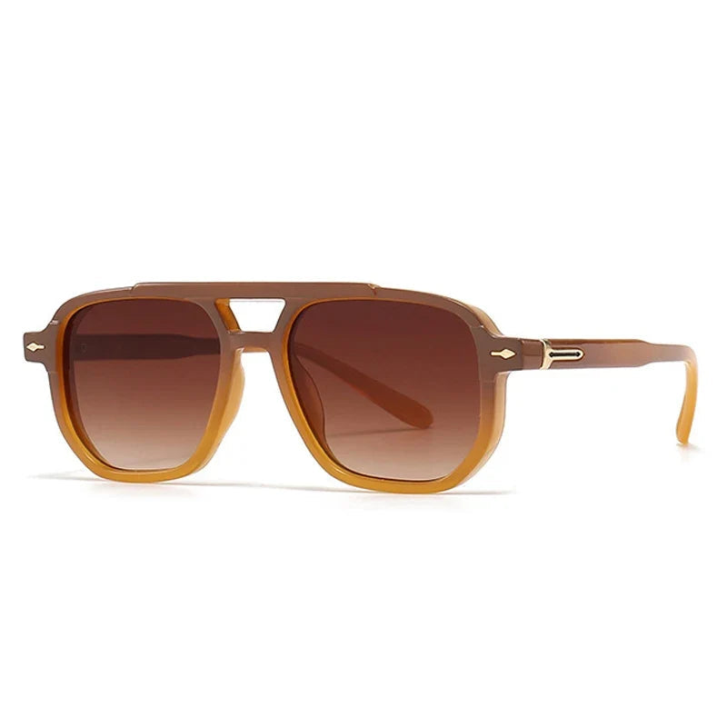 Retro Sonnenbrille mit Doppelsteg – UV400 Schutz