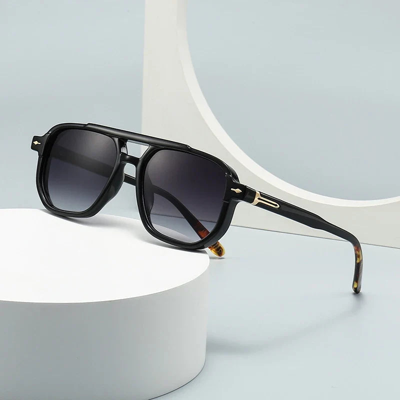 Retro Sonnenbrille mit Doppelsteg – UV400 Schutz