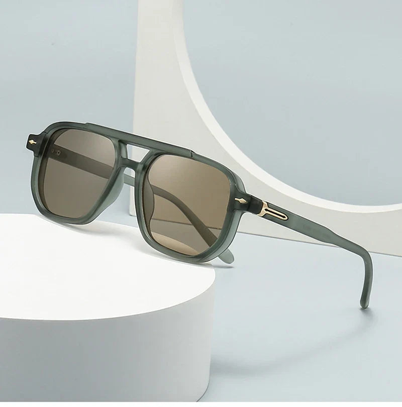 Retro Sonnenbrille mit Doppelsteg – UV400 Schutz