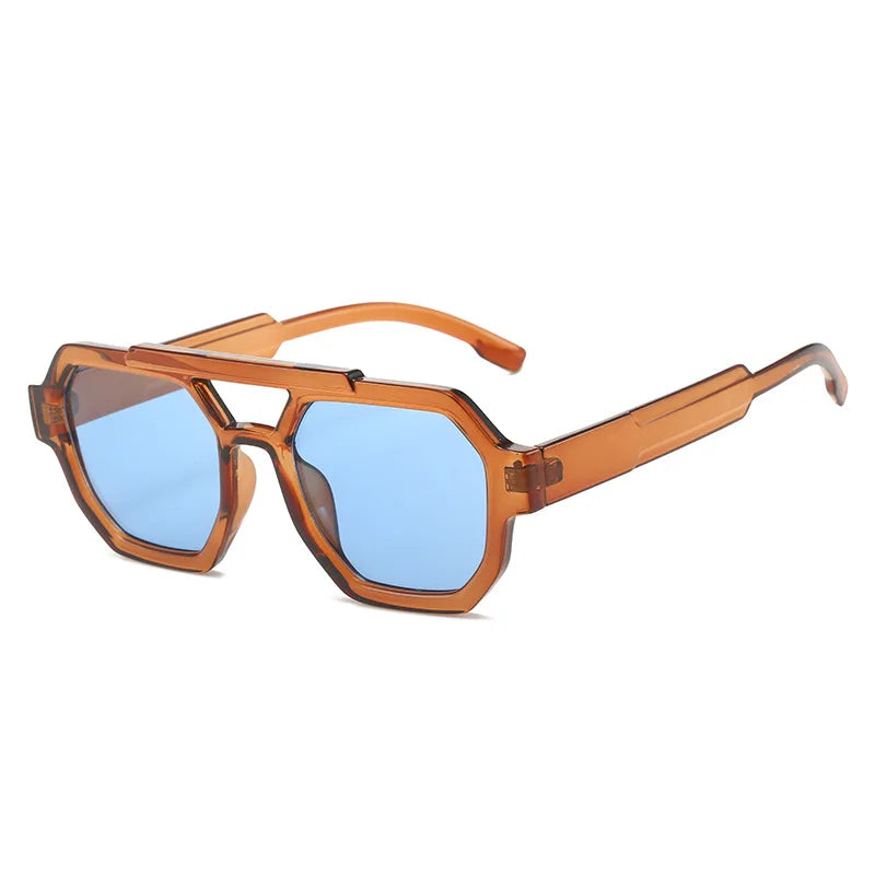 Retro Sonnenbrille mit Doppelsteg – UV400