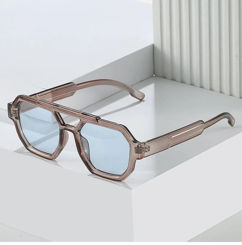 Retro Sonnenbrille mit Doppelsteg – UV400